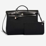 Hermès Herbag 39 Toile / Vache Hunter Noir Front | Sell your designer bag