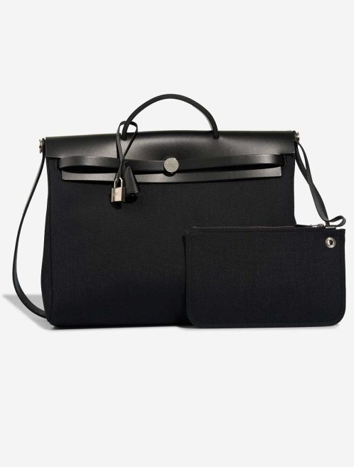 Hermès Herbag 39 Toile / Vache Hunter Noir Front | Sell your designer bag