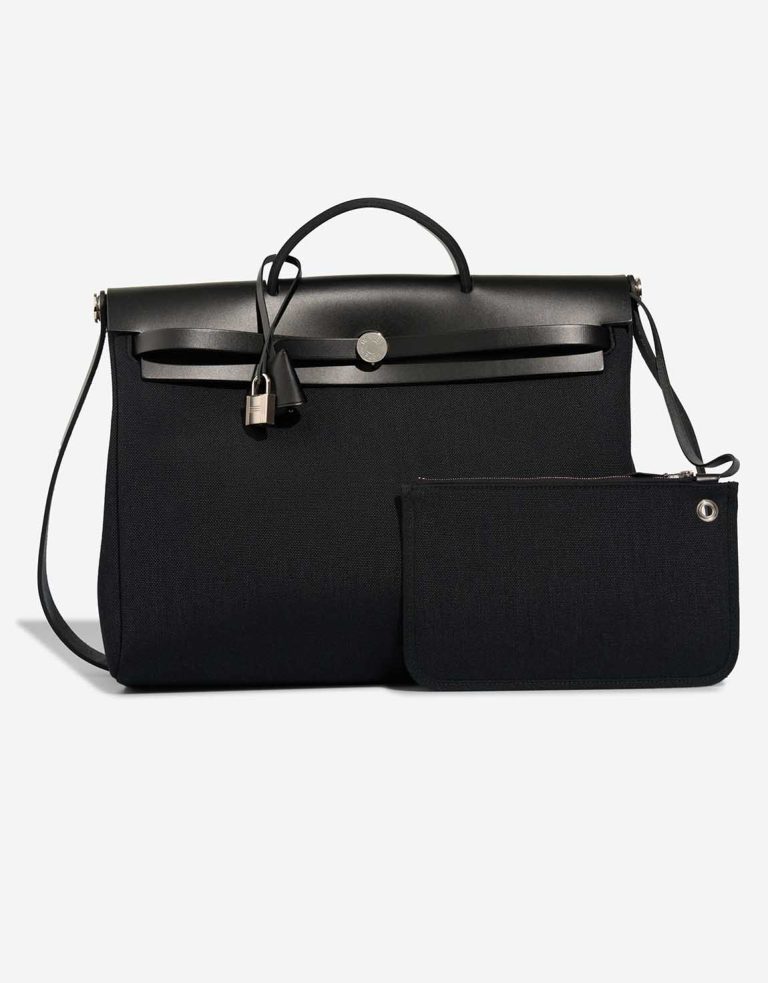 Hermès Herbag 39 Toile / Vache Hunter Noir Front | Sell your designer bag