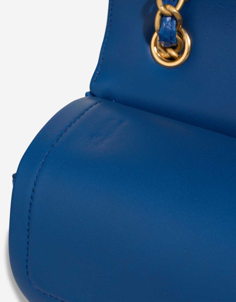 Chanel Timeless Jumbo Python Blue Signs of wear | Sell your designer bag
