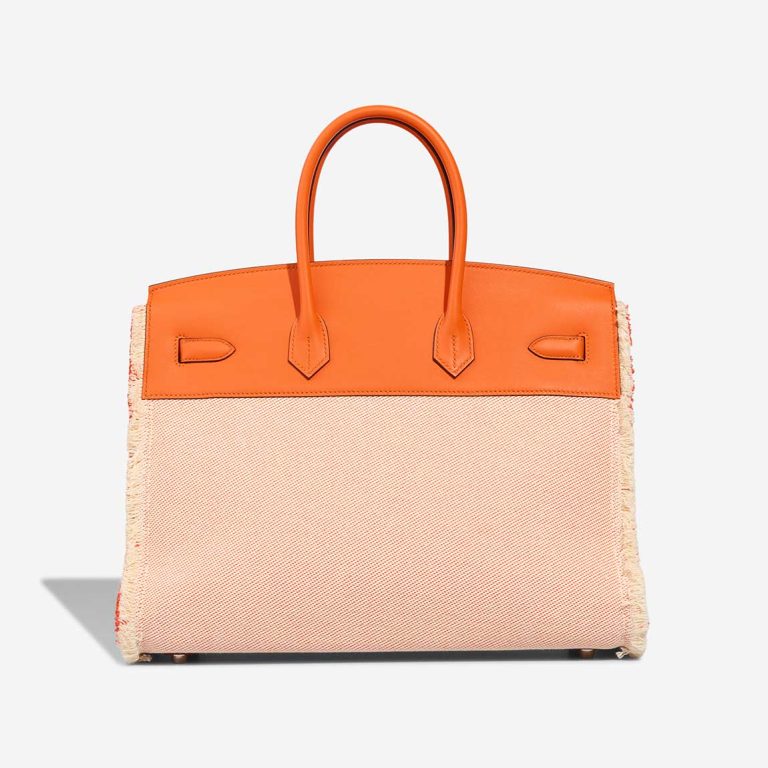 Hermès Birkin Fray 35 Swift / Toile Écru / Orange Poppy | Sell your designer bag