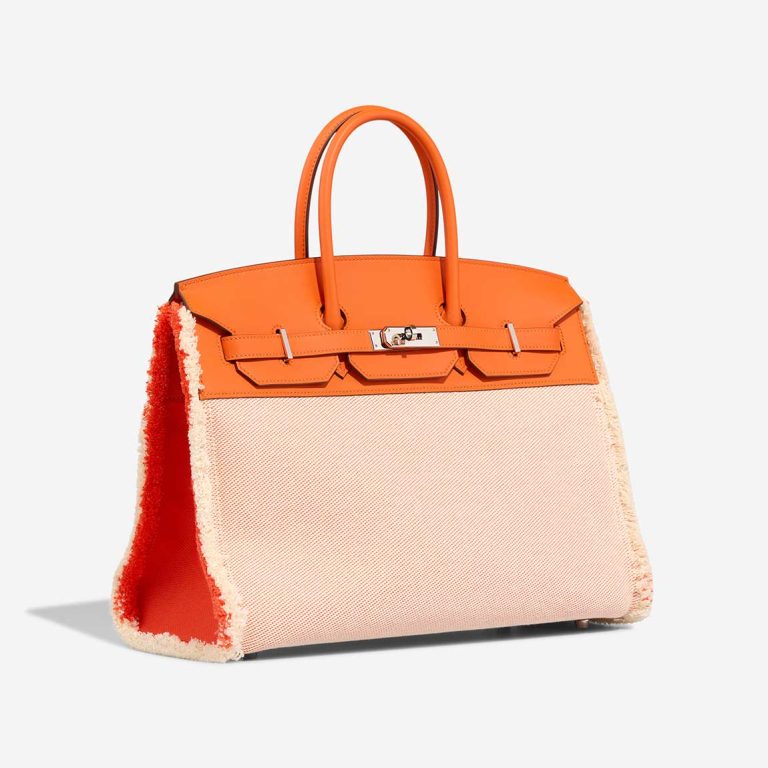 Hermès Birkin Fray 35 Swift / Toile Écru / Orange Poppy | Sell your designer bag
