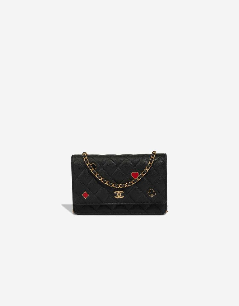 Chanel Timeless Wallet On Chain Caviar Black Front | Sell your designer bag