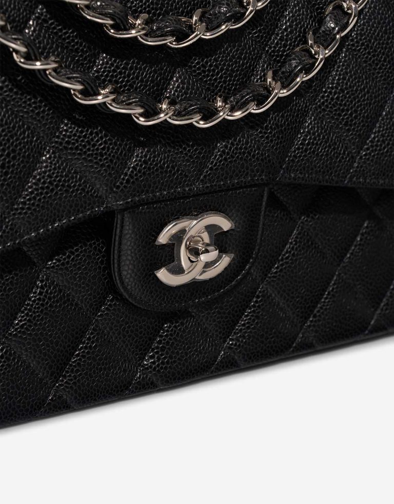 Chanel Timeless Jumbo Caviar Black Closing System | Sell your designer bag