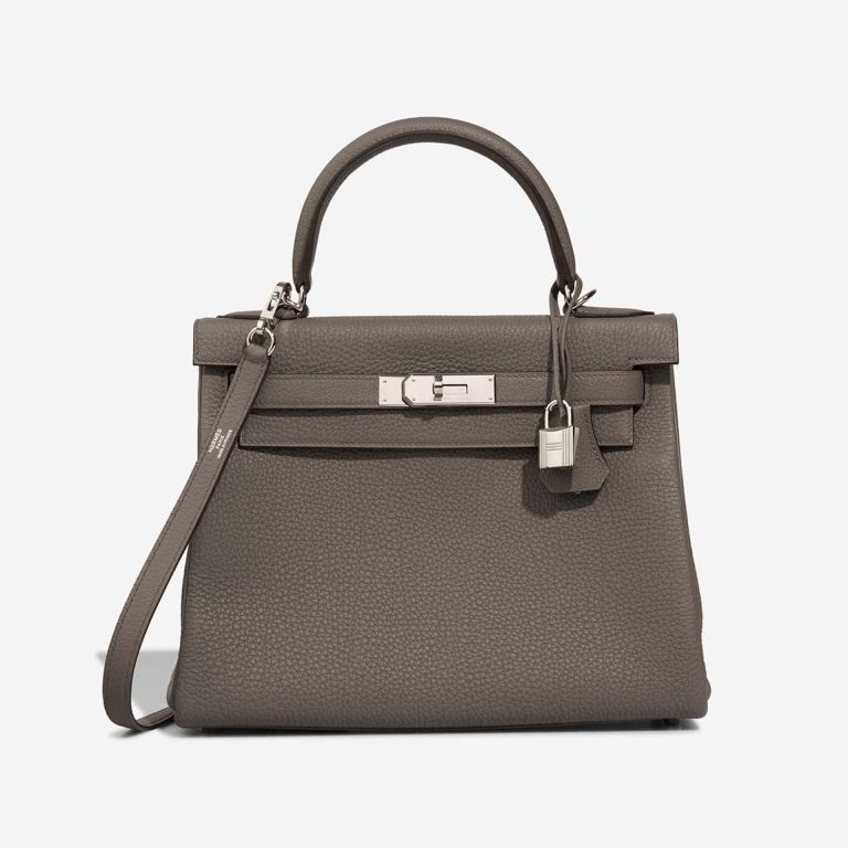 Hermès Kelly 28 Togo Gris Étain Front | Sell your designer bag