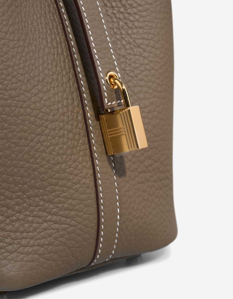 Hermès Picotin 18 Taurillon Clémence Étoupe Closing System | Sell your designer bag