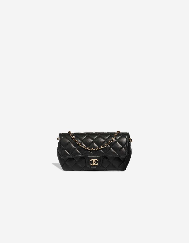 Chanel Timeless Wallet On Chain Lamb Black Front | Sell your designer bag