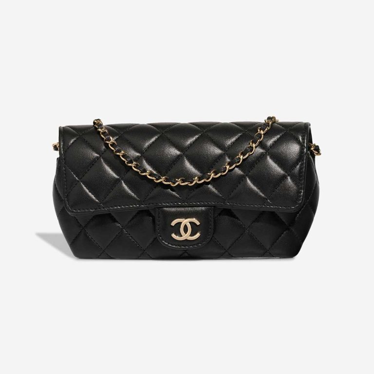 Chanel Timeless Wallet On Chain Lamb Black Front | Sell your designer bag