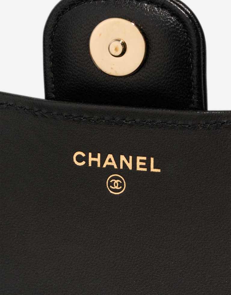 Chanel Timeless Wallet On Chain Lamb Black Logo | Sell your designer bag