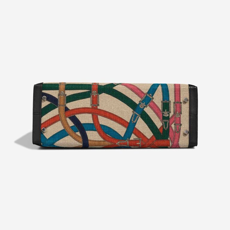 Hermès Kelly 32 Cavalcadour Toile / Swift Black / Multicolour | Sell your designer bag