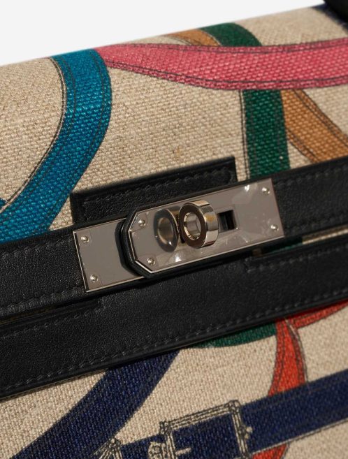 Hermès Kelly 32 Cavalcadour Toile / Swift Black / Multicolour Closing System | Sell your designer bag