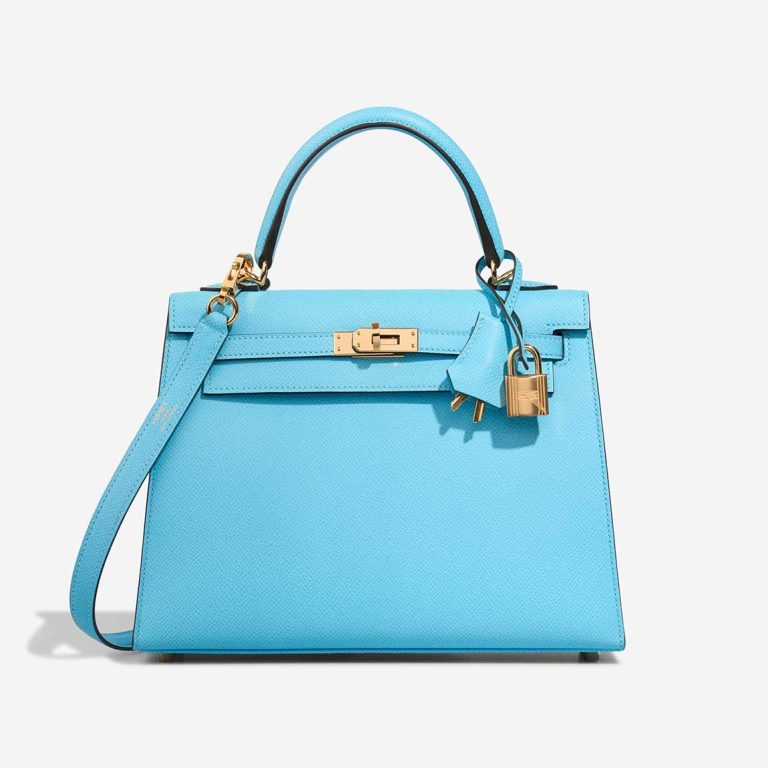 Hermès Kelly 25 Epsom Bleu Céleste Front | Sell your designer bag