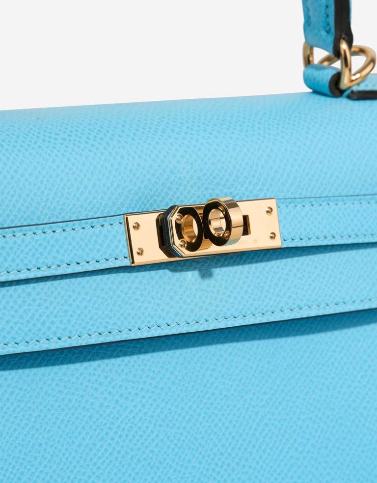 Hermès Kelly 25 Epsom Bleu Céleste Closing System | Sell your designer bag