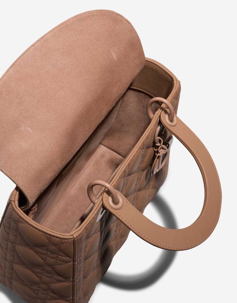 Dior Lady Medium Lamb Beige Rosé Inside | Sell your designer bag