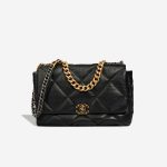 Chanel 19 Large Flap Bag Lamb Black Front | Sell your designer bag