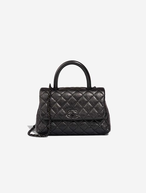 Chanel Timeless Handle Small Crinkled Calf So Black Front | Sell your designer bag