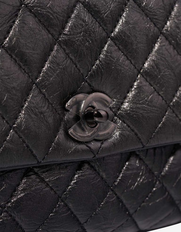 Chanel Timeless Handle Small Crinkled Calf So Black Closing System | Sell your designer bag