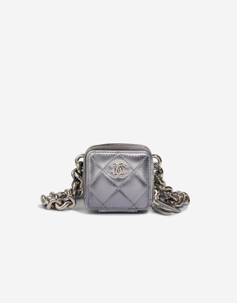 Chanel Timeless Micro Lamb Silver Front | Sell your designer bag