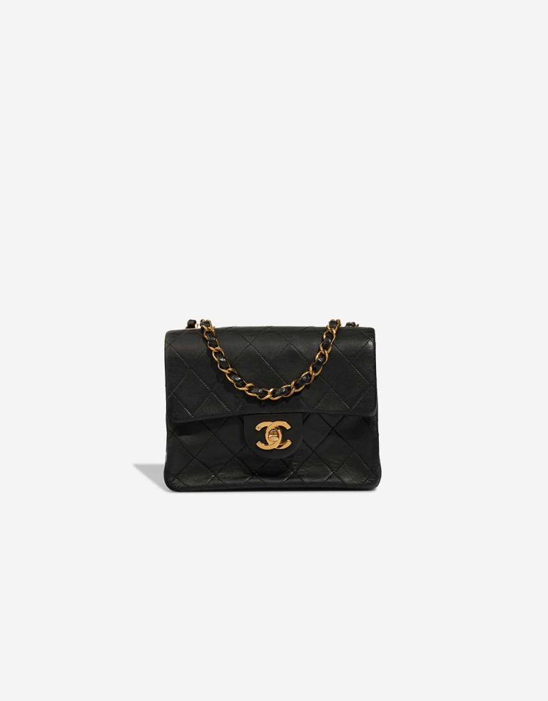 Chanel Timeless Mini Square Lamb Black Front | Sell your designer bag