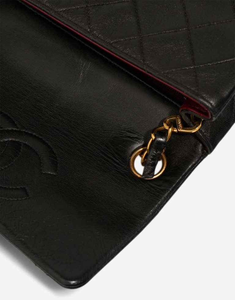 Chanel Timeless Mini Square Lamb Black Signs of wear | Sell your designer bag