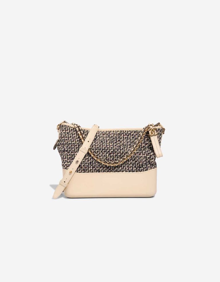 Chanel Gabrielle Medium Tweed Beige Front | Sell your designer bag