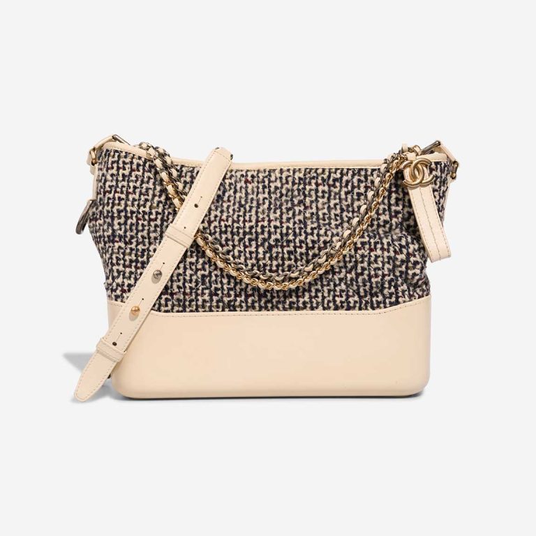 Chanel Gabrielle Medium Tweed Beige Front | Sell your designer bag