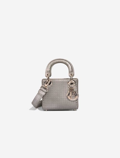Dior Lady Micro Calf Silver Front | Sell your designer bag