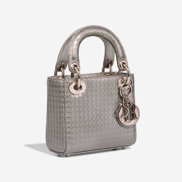 Dior Lady Micro Calf Silver | Sell your designer bag