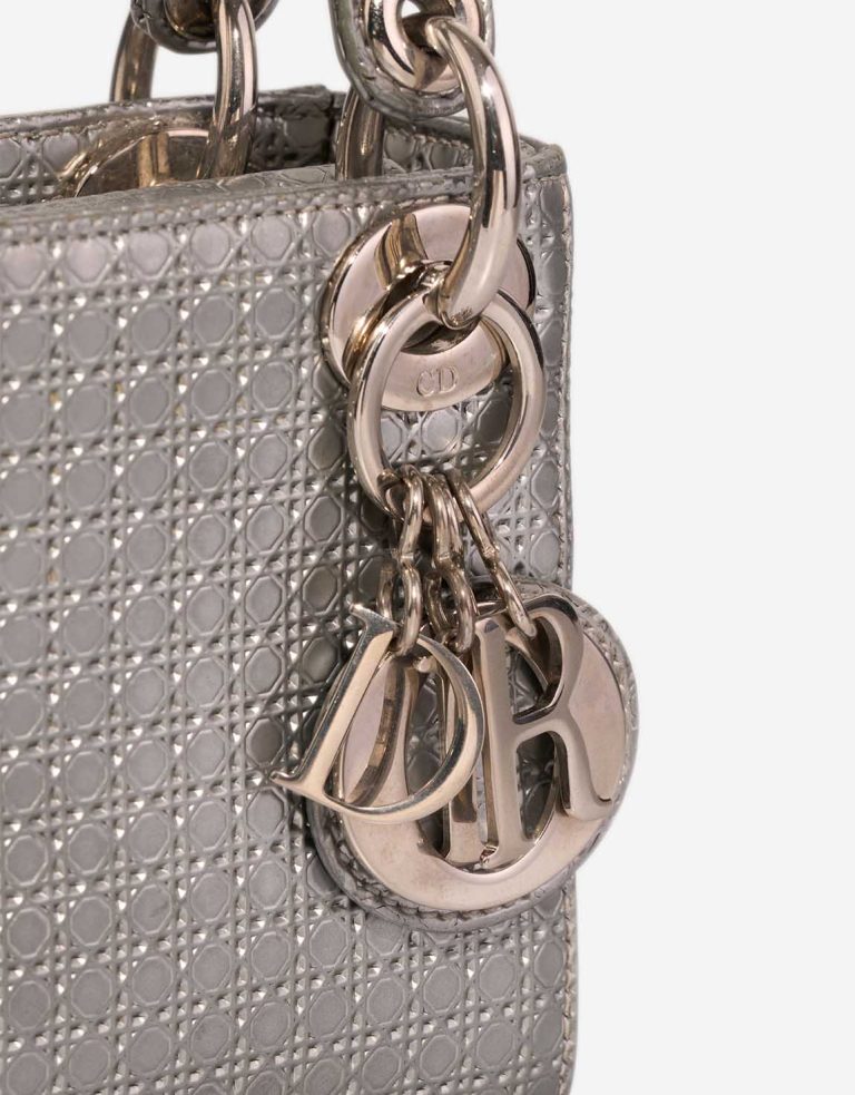 Dior Lady Micro Calf Silver Closing System | Sell your designer bag