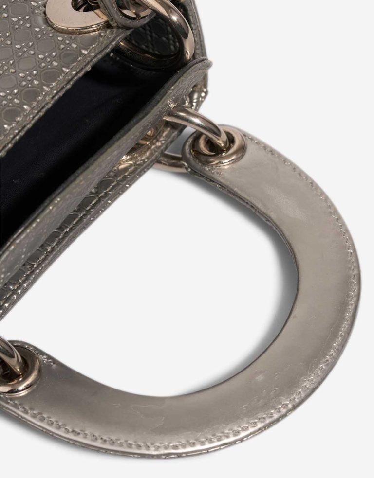 Dior Lady Micro Calf Silver Signs of wear | Sell your designer bag