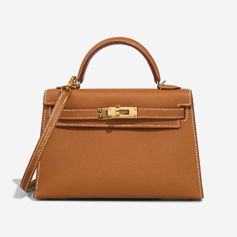 Hermès Kelly Mini Epsom Gold Front | Sell your designer bag