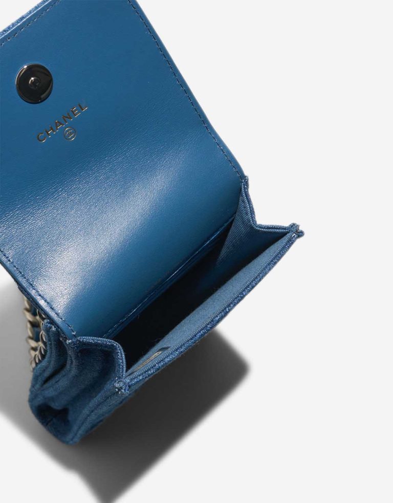 Chanel 19 Phone Holder Denim Blue Inside | Sell your designer bag