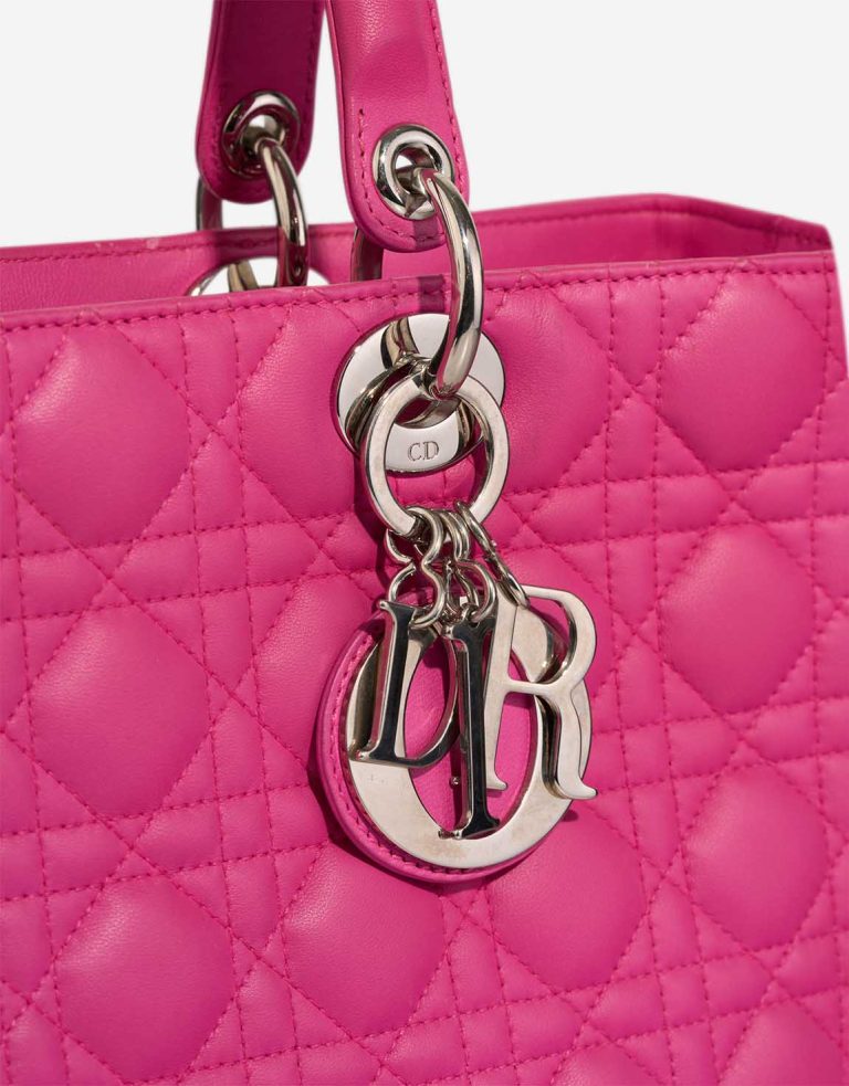 Dior Lady Large Calf Pink Closing System | Sell your designer bag