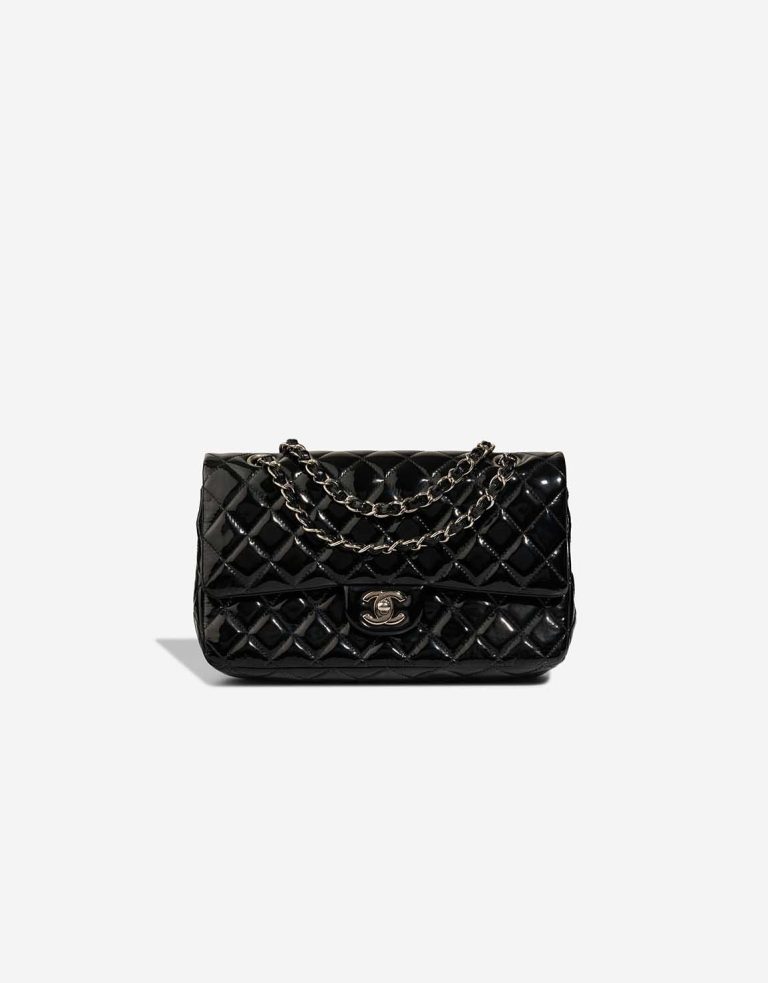Chanel Timeless Medium Patent Black Front | Sell your designer bag