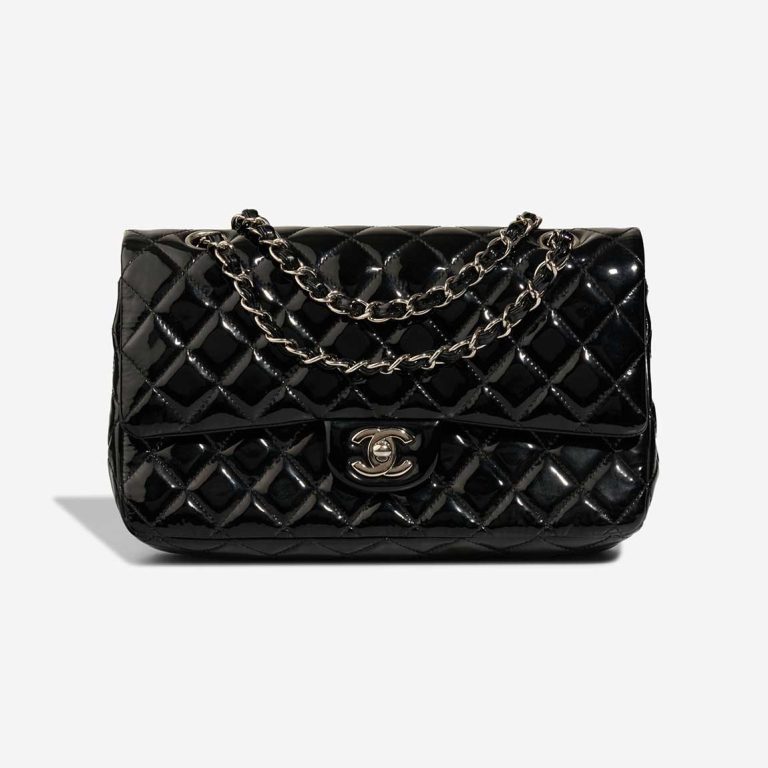 Chanel Timeless Medium Patent Black Front | Sell your designer bag