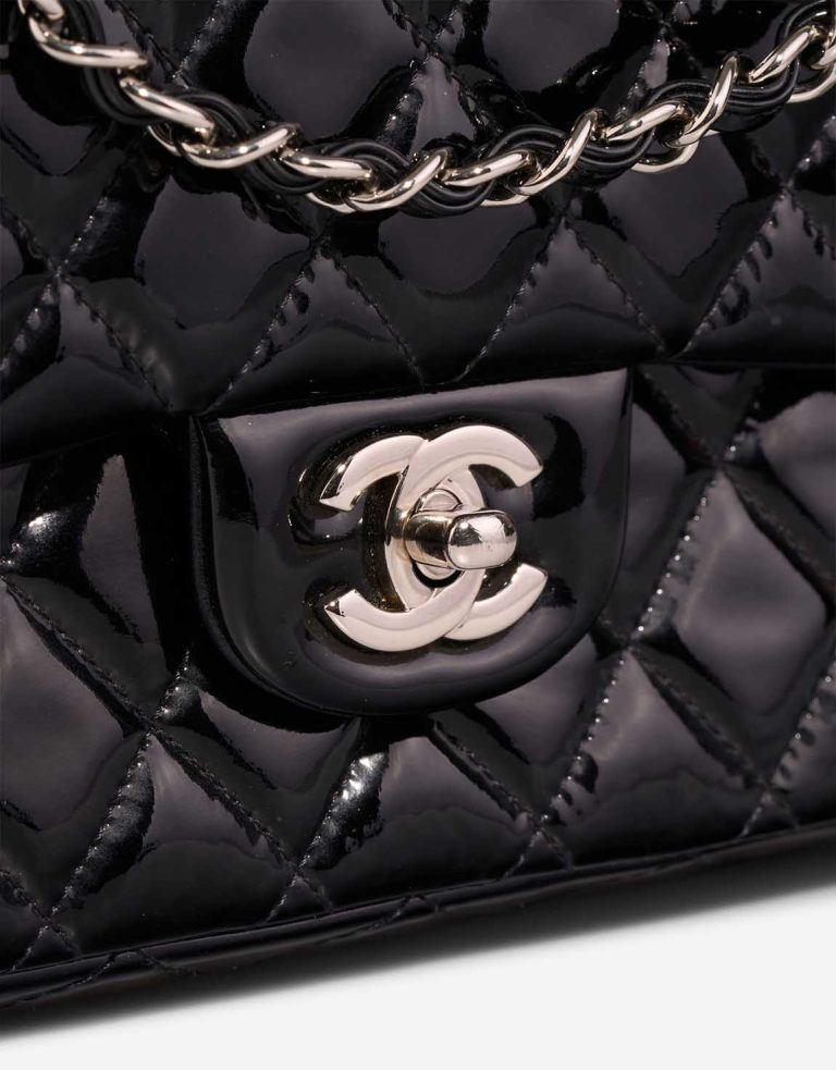 Chanel Timeless Medium Patent Black Closing System | Sell your designer bag