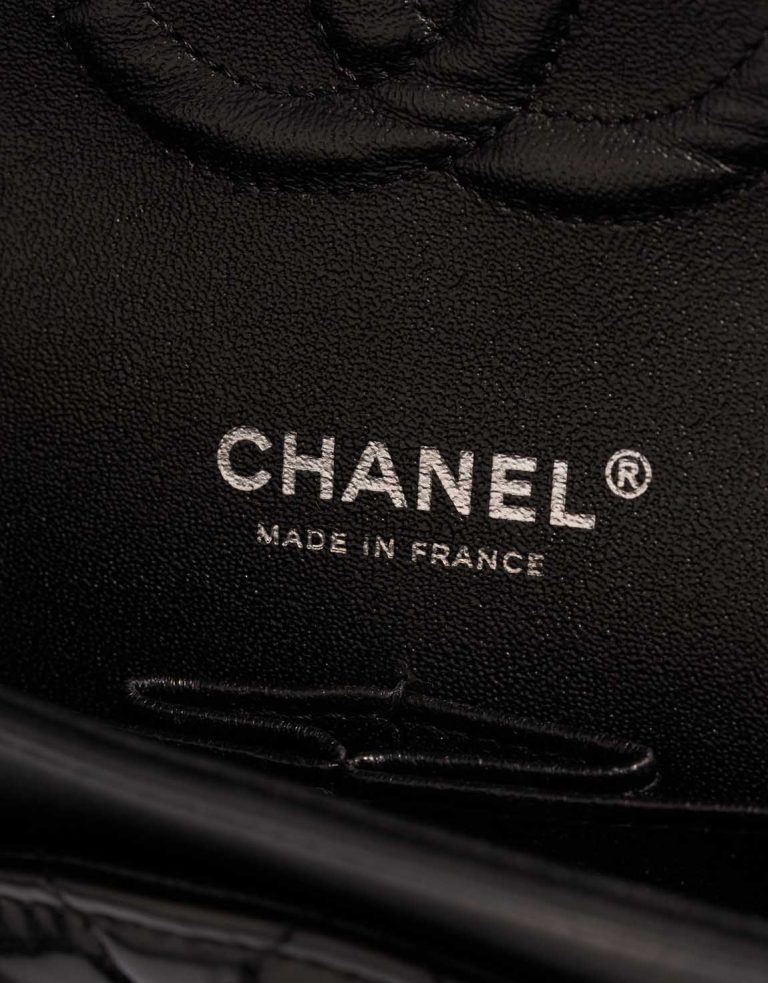 Chanel Timeless Medium Patent Black Logo | Sell your designer bag