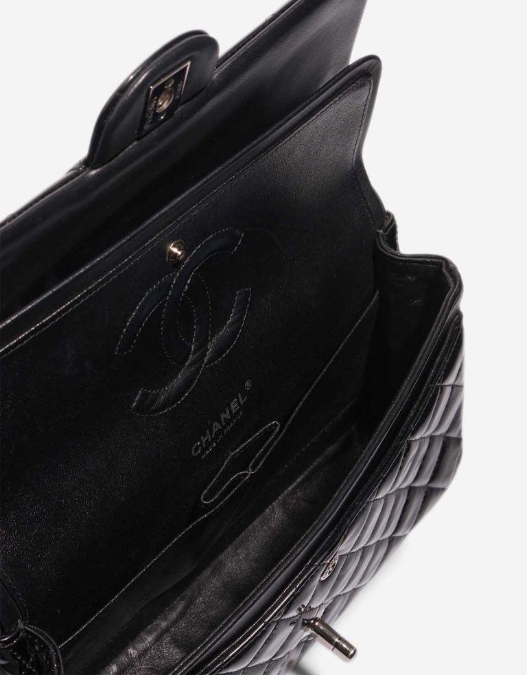 Chanel Timeless Medium Patent Black Inside | Sell your designer bag