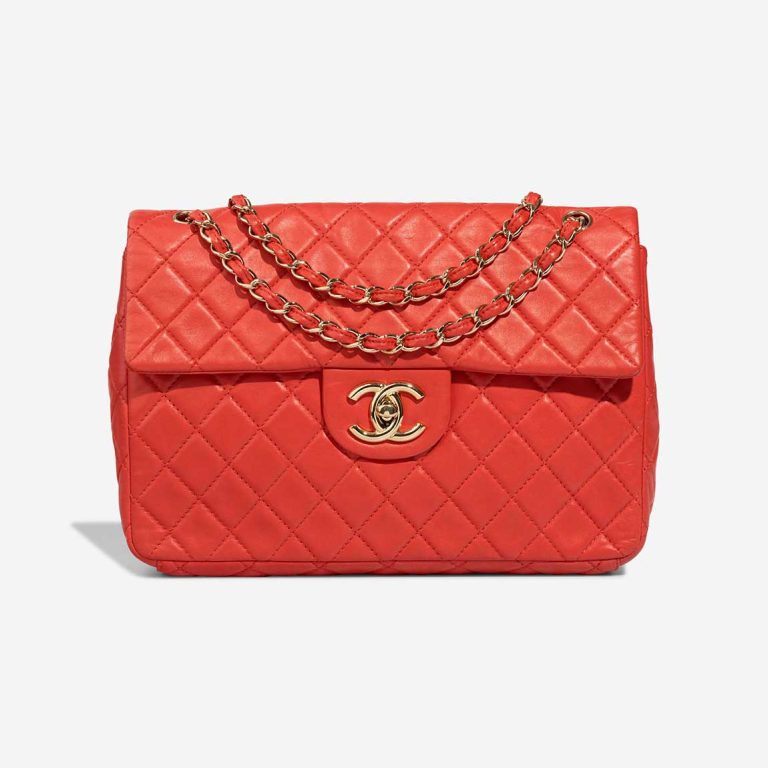 Chanel Timeless Jumbo Lamb Red Front | Sell your designer bag