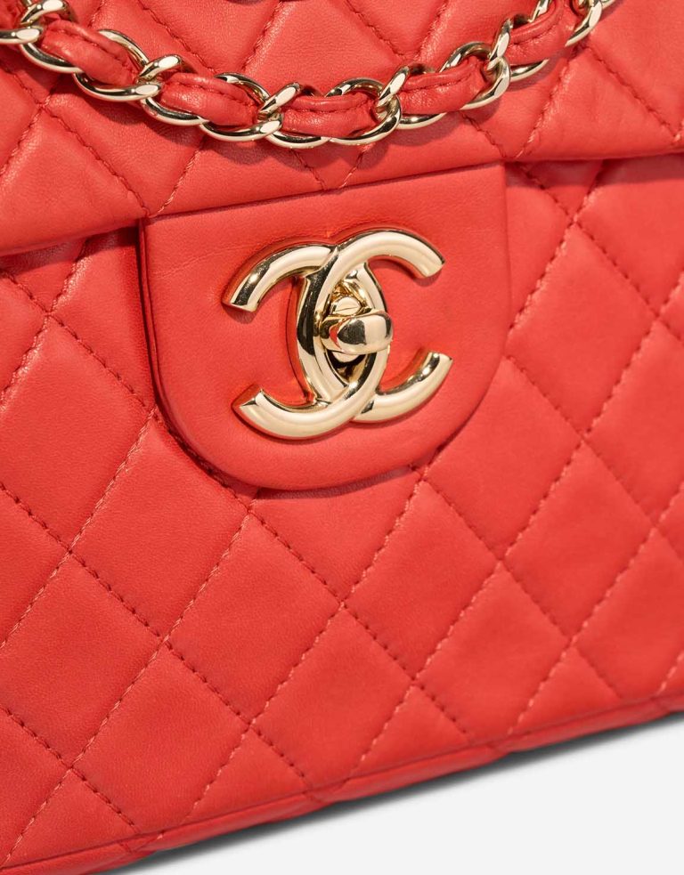 Chanel Timeless Jumbo Lamb Red Closing System | Sell your designer bag