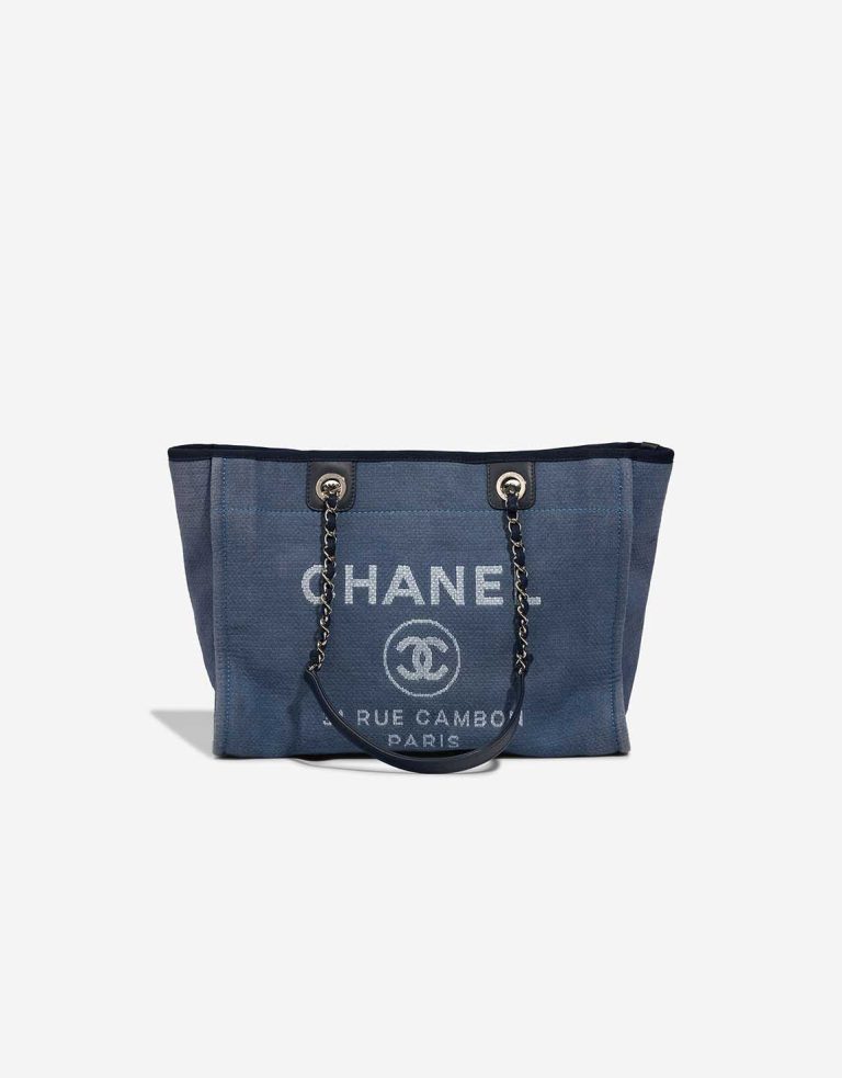 Chanel Deauville Small Canvas Blue Front | Sell your designer bag