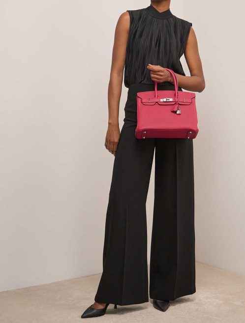 Hermès Birkin 30 Togo Framboise on Model | Sell your designer bag