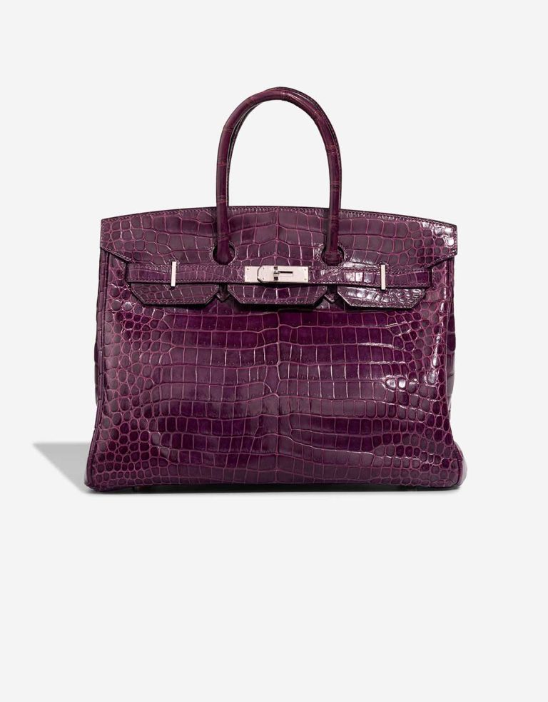 Hermès Birkin 35 Niloticus Crocodile Amethyst Front | Sell your designer bag