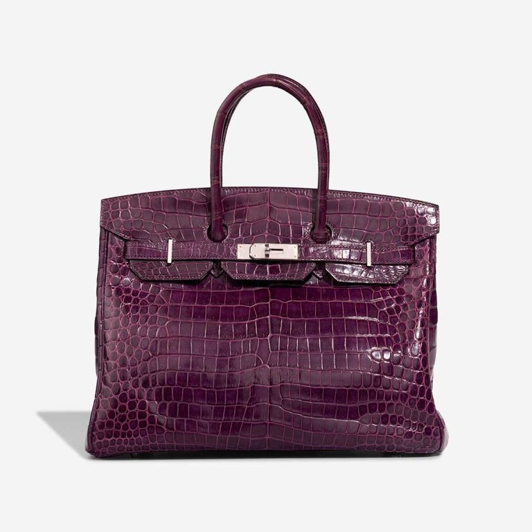 Hermès Birkin 35 Niloticus Crocodile Amethyst Front | Sell your designer bag