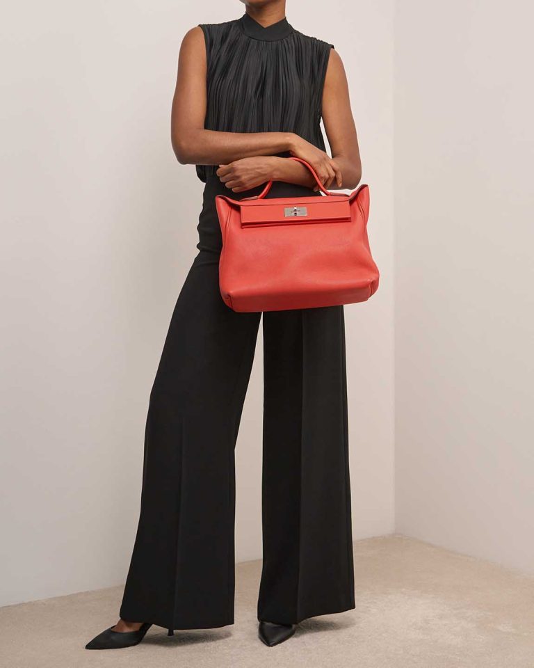 Hermès 24/24 35 Swift / Taurillon Clémence Capucine Front | Sell your designer bag