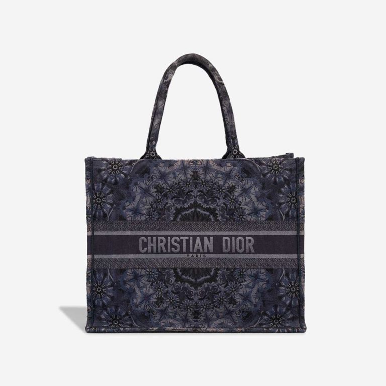 Dior Book Tote Large Canvas Blue Front | Sell your designer bag