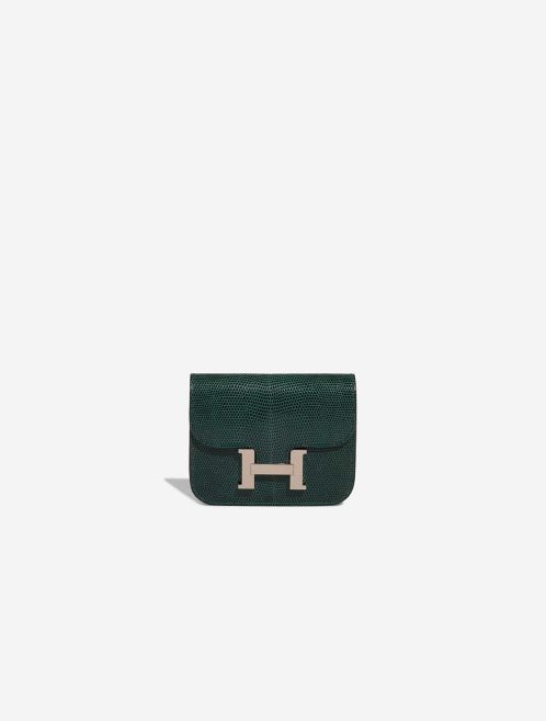Hermès Constance Slim Wallet Niloticus Lizard Vert Cyprès Front | Sell your designer bag