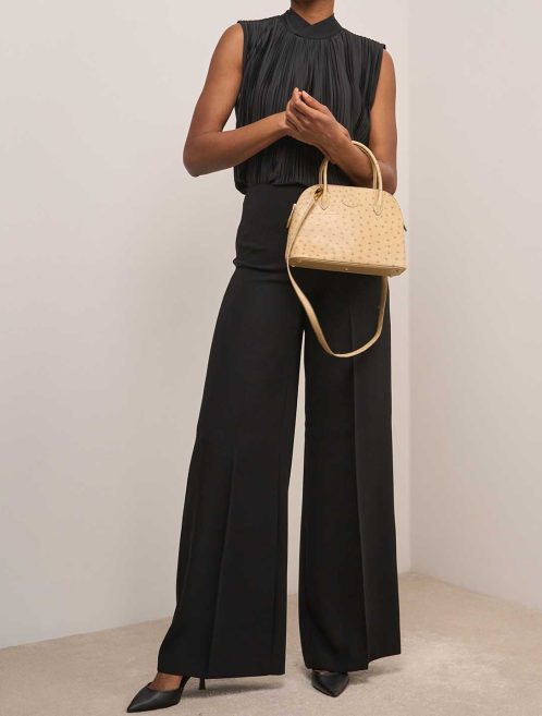 Hermès Bolide 27 Ostrich Poussière on Model | Sell your designer bag