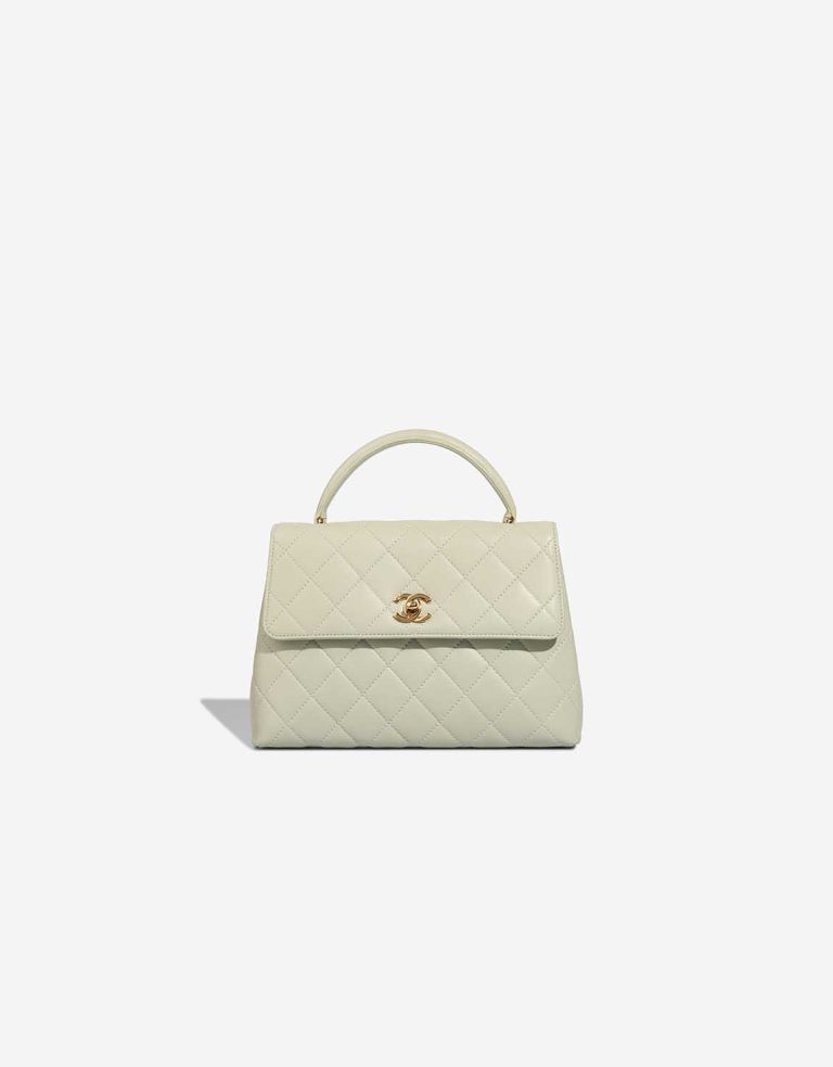 Chanel Timeless Handle Medium Lamb Mint Front | Sell your designer bag