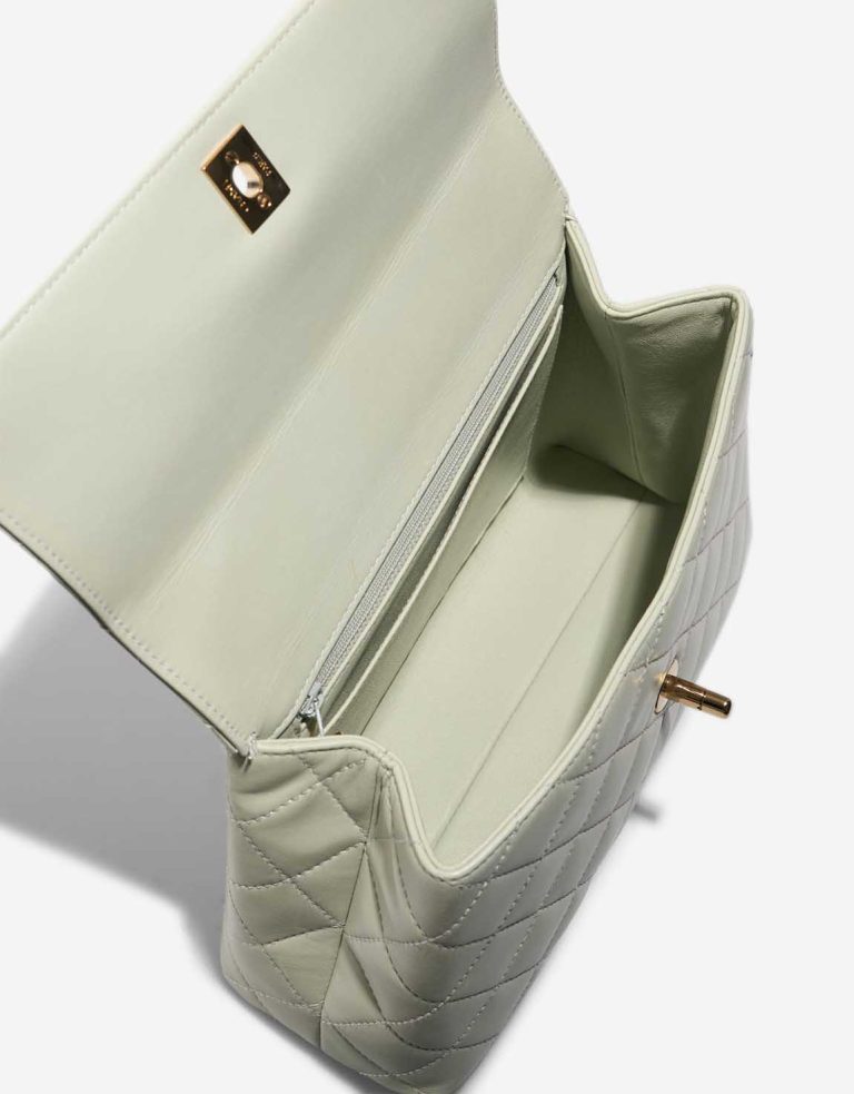 Chanel Timeless Handle Medium Lamb Mint Inside | Sell your designer bag